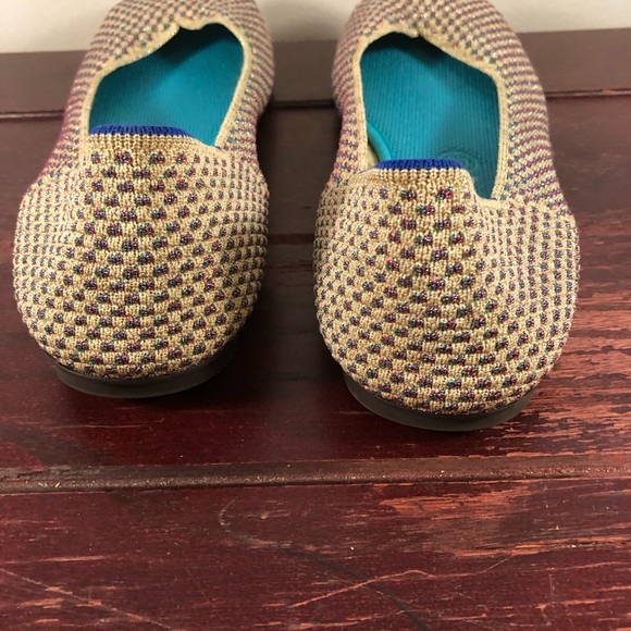 Rothy's Captor Round Toe Flats in Gold/Pink and Turquoise Size 10 - Picture 6 of 10